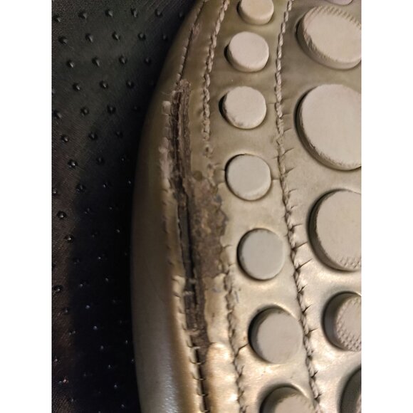 Louis Vuitton Greenish/Grey Patent Leather Oxford Slip on Ballet Flat. Size 40 - Picture 5 of 16